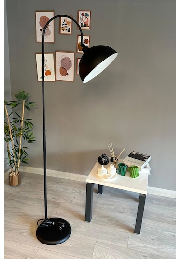 Bamyum Siyah Lambader Hareketli Başlık Modern Dekoratif Metal Oturma Çalışma Odası Lambası Siyah