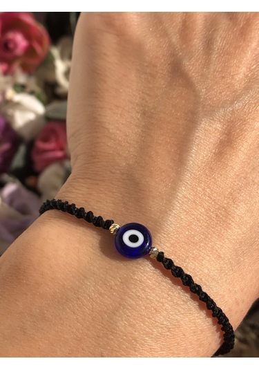 Altın Bileklik Nazar Boncuklu Ip Bileklik N11.32789 Sarı Altın