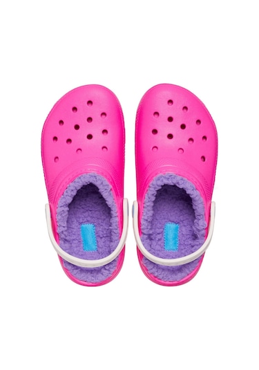 Crocs 207010 Classic Lined Clog K Pembe Çocuk Terlik Pembe