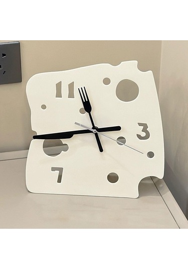 Homyl Asılı Saat 27cmx27cm Daire Yemek Odası Süt-beyazı Süt Beyazı Çok Renkli