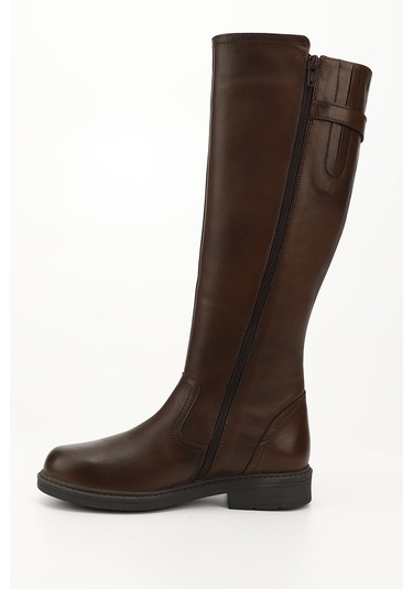 Gönderir Kadın Kahve Antik Fermuarlı Kauçuk Taban Hakiki Deri Çizme Gkzc13444570 Kahverengi