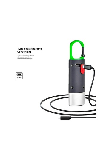 Dancemonkey Su Siyah Mini Led Kamp Işık Geçirmez Çok Fonksiyonlu Fener Anahtarlık Abs 901 + Rq Siyah