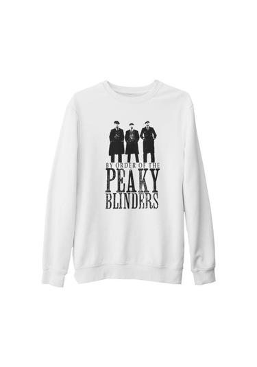 Peaky Blinders - Brothers Beyaz Kalın Sweatshirt