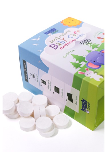 Handytowel Bebek İçin Sıkıştırılmış Tablet Mendili 250 Adet