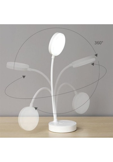 Yuvarlak Usbli Dokunmatik 3 Kademeli 360 Derece Özel Göz Korumal Çok Renk