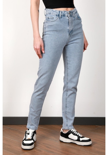 Giysa Kadın Yüksek Bel Lyc Skinny Jean Açık Mavi