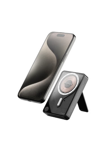 Momax IP132HKD Power X Pro+Magnetic Wireless 10000 mAh Standlı + USB-C Kablo Powerbank Siyah