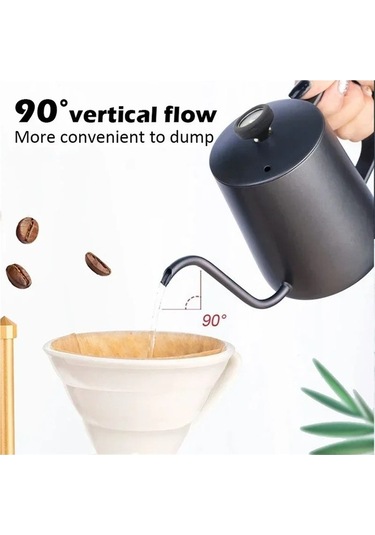 Jialan Paslanmaz Çelik Cezve Gıda Sınıfı Dayanıklı Kahve Siyah Bq Siyah