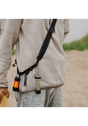 Sundick Kamp Depolama Sling Kemer Aracı Organizatör İpi 9 Döngüler Siyah