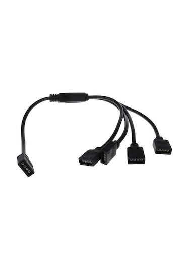 Alfais 4376 RGB Şerit 4 Pin LED Çoklayıcı Splitter Tek Kumanda 4 Çıkış