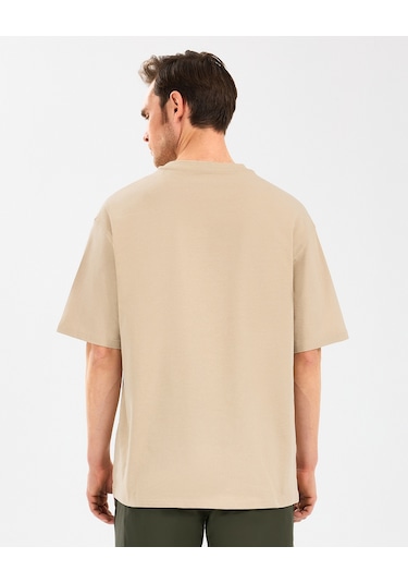 Skechers M Heavyweight Graphic Tee T-shirt Erkek Bej Tshirt S2510155-211 Bej