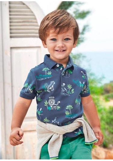 Mayoral Erkek Bebek Polo Mandarin Yaka Tişört Çok Renkli