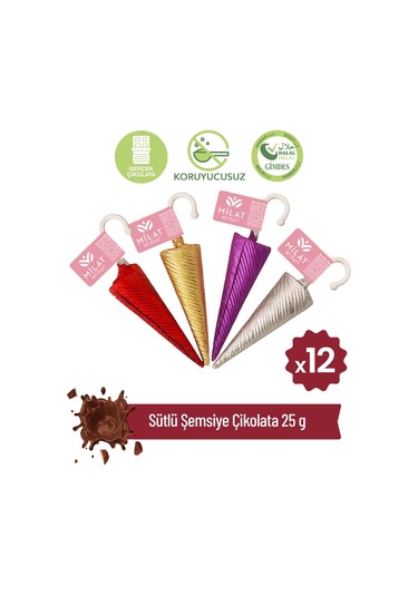 Milat Sütlü Şemsiye Çikolata 12 25 G