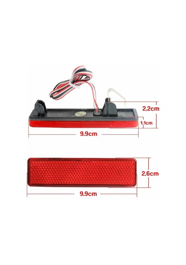 Leasetake Arka Tampon Reflektör Işığı Fren Lambası Renault Trafic Master Nissan Primastar Opel Vauxhall Movano Kırmızı