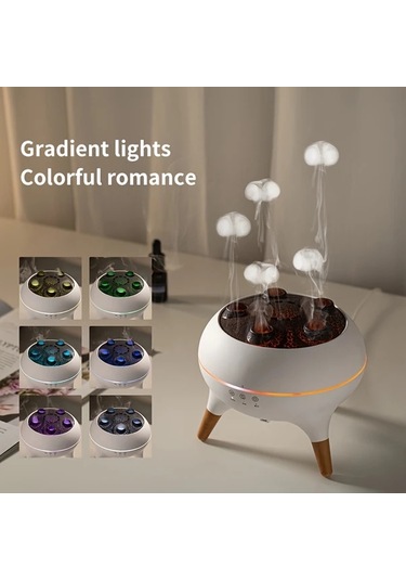 Motion003 Denizanası Şeklinde Aroma Difüzör Nemlendirici V80 Uzaktan Kumandalı 250ml Su Tankı