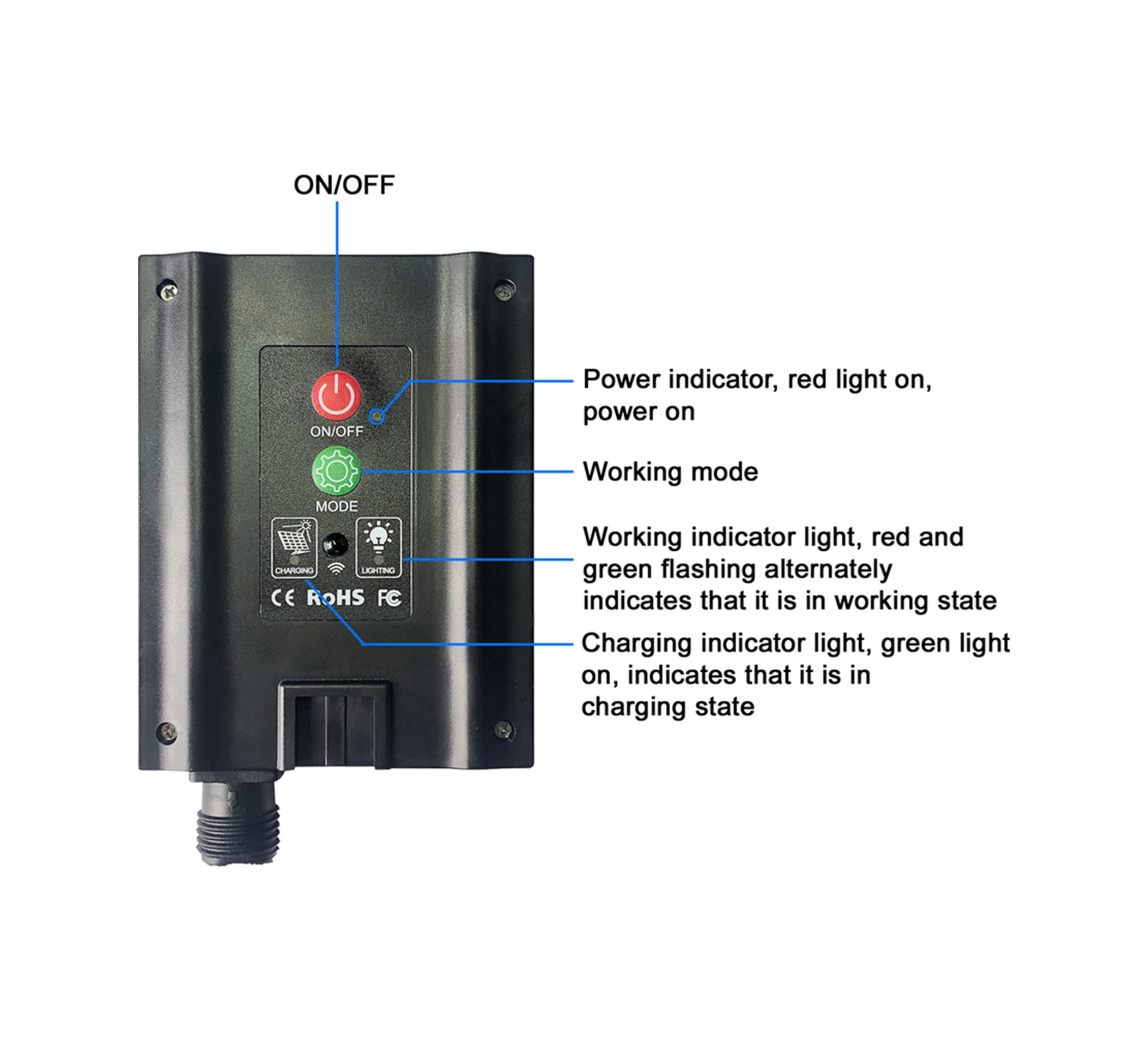 Xindoker 7m Uzunlukta 50 Led Renkli Güneş Enerjili Işık Zinciri, Uzaktan Kumandalı, 8 Mod, Ip65 Su Geçirmez, 1200mah Li-ion Pil, Dış Mekan Dekorasyonu Çok Renkli