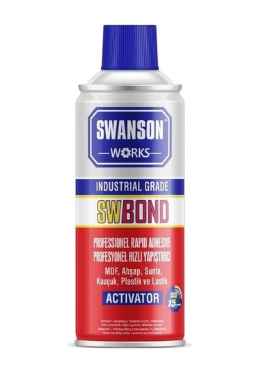 Swanson Works Swbnd Mdf Kit Profesyonel Süper Hızlı Yapıştırıcı Seti 200 + 35 Ml 24 Adet 1 Adet
