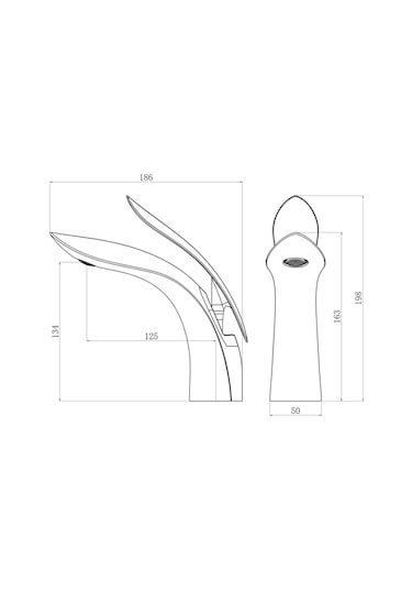 Fause Lavabo Bataryası Leaf Siyah Klb103-B
