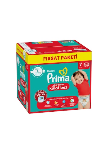Prima Külot Bez 7 Beden Ekonomik Paket 52 Adet