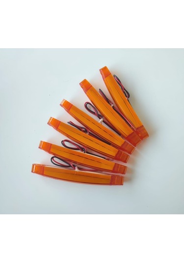 6 Adet Neon Led Lamba Slim Model Turuncu 12-24 Volt