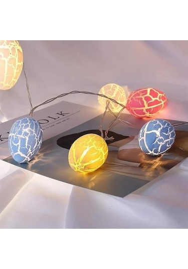 Buffer 10lu Renkli Yumurta Şeklinde Dekoratif Dolama Led Aydınlatma