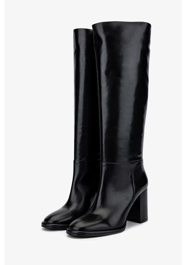 Valmenti Kadın Hakiki Deri Siyah Deri Casual Çizme 1046 6033 Bn Czm Sk24-25 Sıyah Dr Siyah Deri