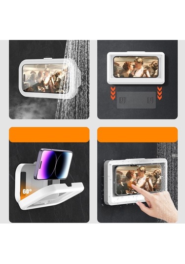 Kenpazar Su Geçirmez Hareketli Telefon Tutucu Stand Siyah