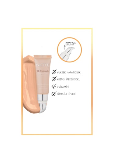 Note Cosmetique Bb Concealer Spf 15 Yoğun Kapatıcı Metal Başlıklı Göz Altı Kapatıcısı - 03 Orta Koyu