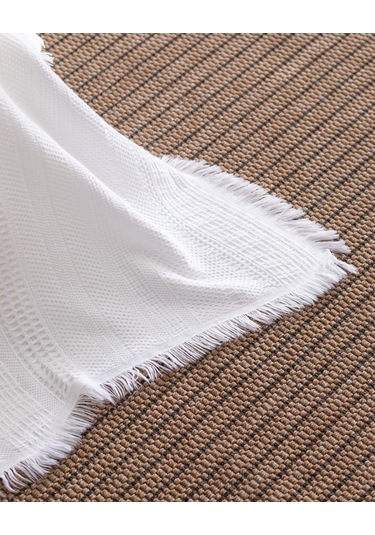 Madame Coco Lucille Çift Kişilik %100 Pamuk Yatak Örtüsü - Beyaz 8684427016732 Beyaz