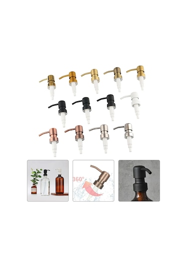 D-banyo Paslanmaz Çelik Sıvı Losyon Dispenseri Kafası Yedek Sabun Duş Jeli Pompası Kavanoz Tüp Aksesuarları Banyo Malzemeleri