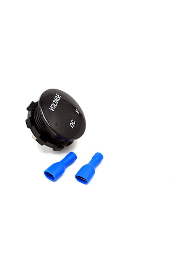 12v 24v Dijital Voltmetre 28mm Mini Yuvarlak 6-32v Arası