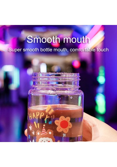 500 Ml Su Şişesi Karikatür Baskı Düşmeye Dayanıklı Plastik Çocuk Erkek Kız İçin İçecek Su Şişesi