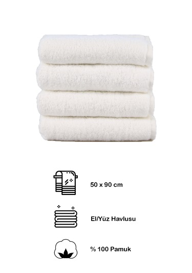 Otel Serisi Dörtlü El/yüz Havlusu 50 x 90 CM