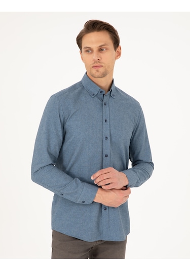 Pierre Cardin Erkek Mavi Gömlek Desenli 50293756-vr036 Mavi