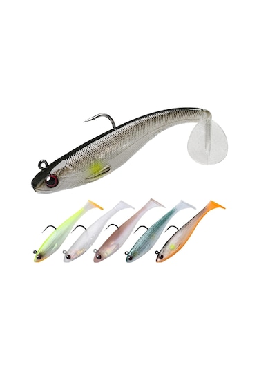 Valkyrie 5 Adet 9cm 12gr Yumuşak Silikon 3d Balık Sahte Olta Yem Seti Wobbler Levrek Yemi