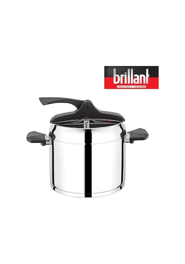 Brillant Düdüklü Tencere Bakalit Başlık ALFA CORVİ STRONGE 6 LİTRE Çelik