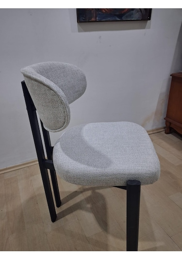 Sandalye 90603 Eliza Model Metal Siyah Ayak 1 Ad Ortopedik Kalın Sünger Siyah