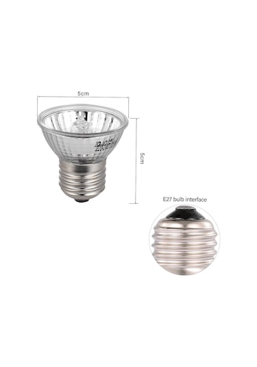 Geeroyoo 25w Uva Uvb Kaplumbağa Isıtma Lambası - Tam Spektrumlu, Dayanıklı Cam Yapı, Hediyelik Kutu Paket Gümüş