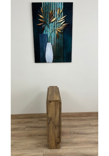Modern Style Home Pratik Katlanır Taşınabilir 4-6 Kişilik Yemek Masası Ceviz Modern Style Home Pratik Katlanır Taşınabilir 4-6 Kişilik Yemek Masası Ceviz