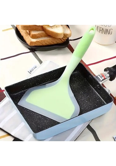 Awesomestore Mavi Çok Amaçlı Silikon Spatula: Yapışmaz, Isıya Dayanıklı, Pancake Biftek Izgara İçin Mavi