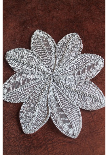 6 Adet Gri Fransız Tarzı Modern Rüzgar Gülü Bardak Altlığı Beyaz