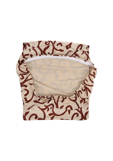 Mufunye Şampanya Rengi Totem Desenli Esnek Koltuk Kılıfı - Otel Restoran Bilgisayar Koltuğu İçin Tüm Amaçlı Tek Parça Örtü Şampanya