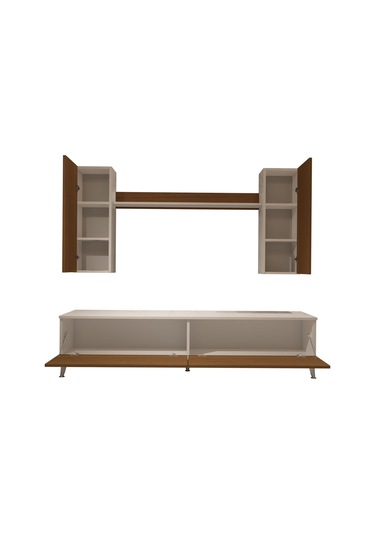 Decoraktiv Eko 7 Slm Std Silver Tv Ünitesi Tv Sehpası Beyaz - Ceviz