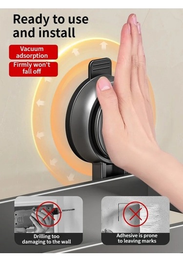 Maoyaya Çok Renkli Hiçbir Matkap Vantuz Emme Banyo Rafı Banyo Rafı Tuvalet Alanı Çok Renkli