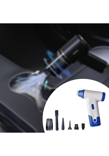 Suntek Araba Vakumu Ve Üfleyici 52m/s Ayarlanabilir Mavi