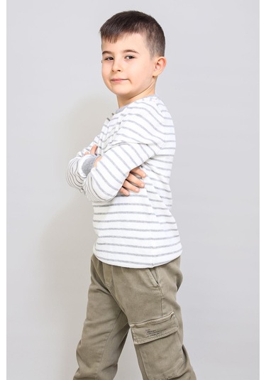 Alexandergardı Çocuk İnce Çizgili Kazak C21-18935 001