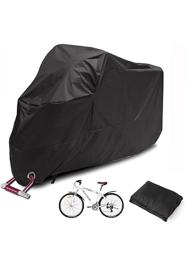 Bisiklet Brandası Su Geçirmez Bisiklet Koruma Bisiklet Örtüsü Siy