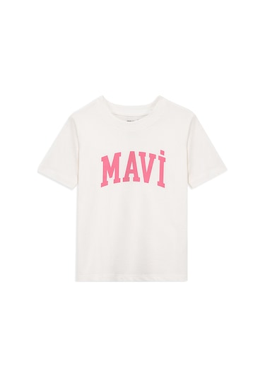 Mavi - Mavi Logo Baskılı Beyaz Tişört 7610109-70057 Beyaz
