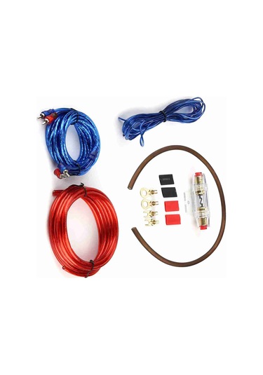 Yaleker Oto Ses Güçlendirici Bağlantı Seti - 60a Sigorta Fisi, Yüksek Kaliteli Bakır Telliler, Düşük Sinyal Kaybı, Rca Ses Kablosu Dahil