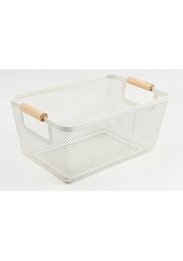 Pazly Suntek Sepeti Saklama Organizatör M Kabı Depolama Dekoratif Bh Beyaz